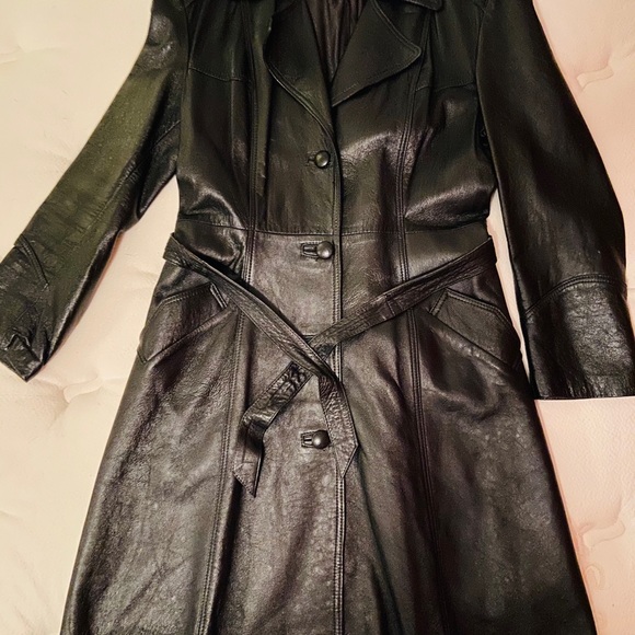 1960’s Black Leather Coat - Picture 1 of 11